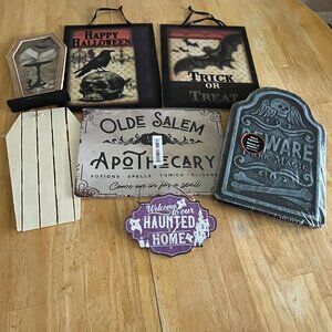 Halloween Signs - Lot of 7
